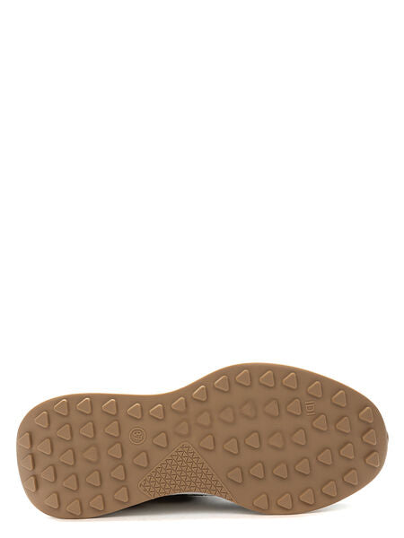 White Mesh Sneakers with Textured Sole