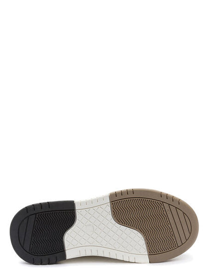 White Mesh Low-Top Sneakers with Contrast Detailing