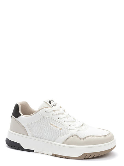White Mesh Sneaker with Neutral Accents