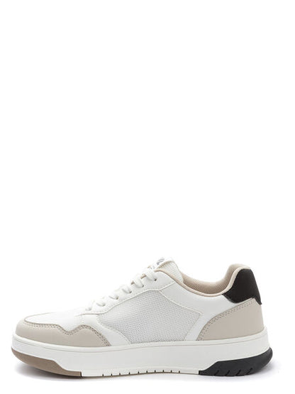 White Mesh Sneaker with Neutral Accents