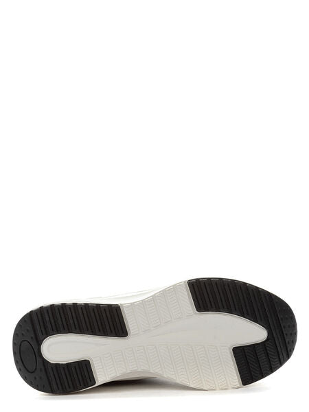 Black and White Athletic Sneakers with Contrast Logo