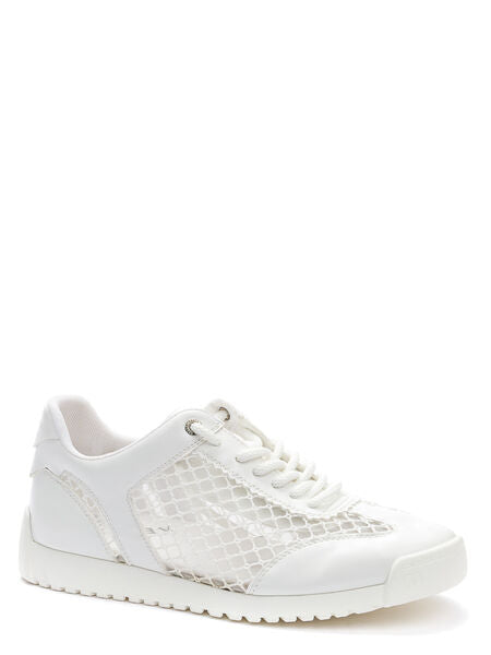 White Mesh Detail Sneaker