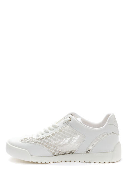 White Mesh Detail Sneaker