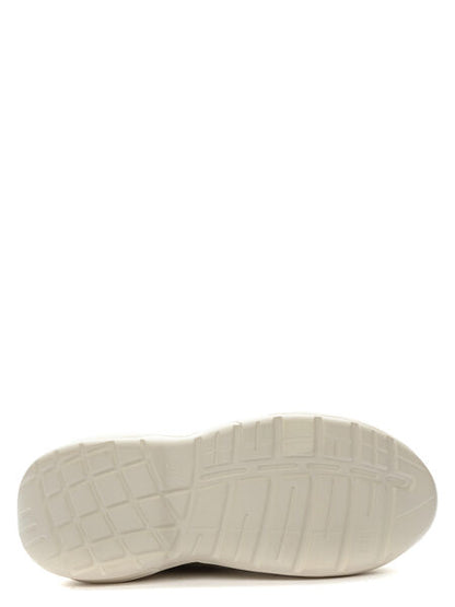 White Chunky Sole Sneakers with Mesh Upper