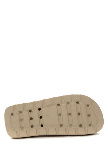 Soft Beige Platform Slide Sandals