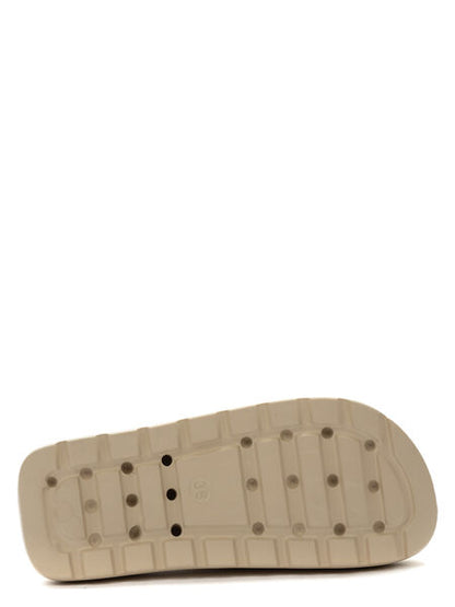 Soft Beige Platform Slide Sandals