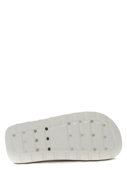 White Platform Slide Sandals with Open Toe