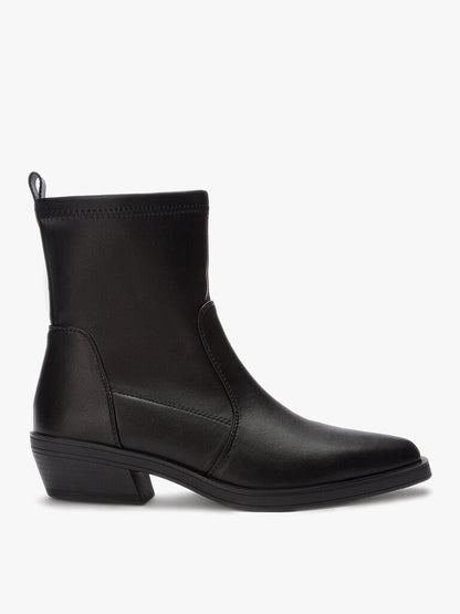 Black Ankle Boots with Low Heel