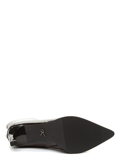 Black Patent Ankle Boot with Stiletto Heel