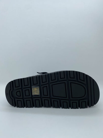 Black Shearling Trim Boot with Pearl Details