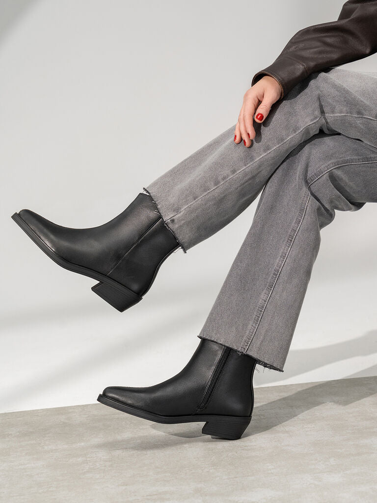 Western Boot Nappa BLACK