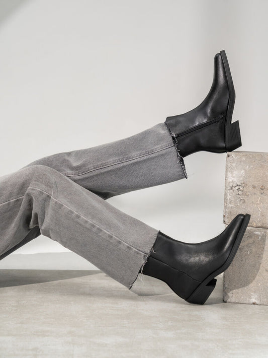 Western Boot Nappa BLACK