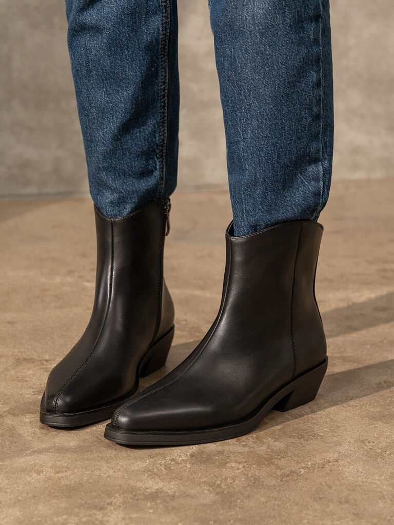 Western Boot Nappa BLACK