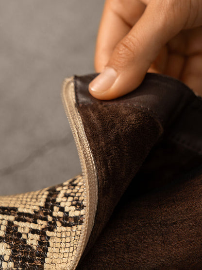Snakeskin Patterned Western Ankle Boot