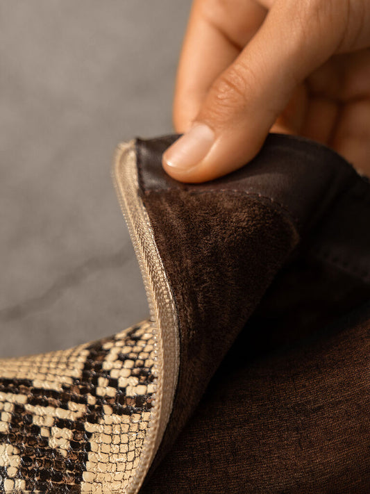 Snakeskin Patterned Western Ankle Boot