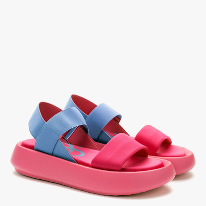 Colorblock Sandals with Cushioned Sole
