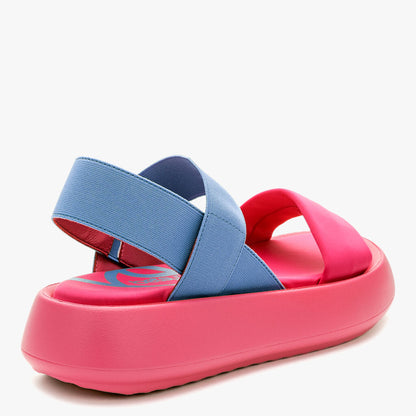 Colorblock Sandals with Cushioned Sole