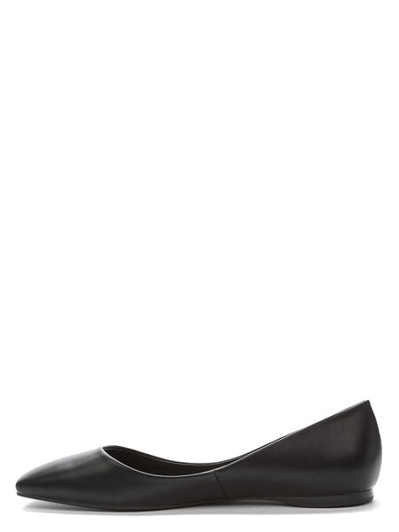 Black Minimalist Ballet Flats with Square Toe