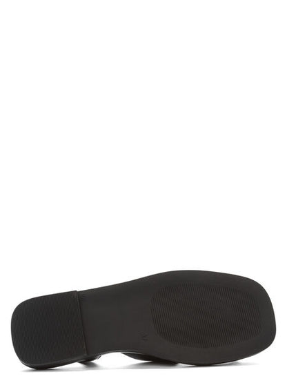 Black Strappy Sandal with Ankle Strap