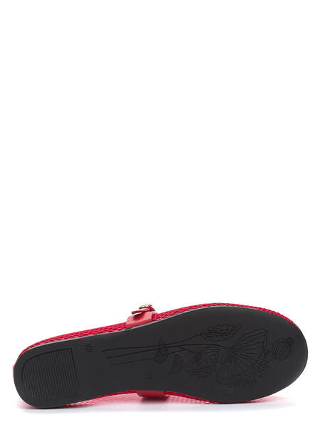 Red Mesh Flat with Strap