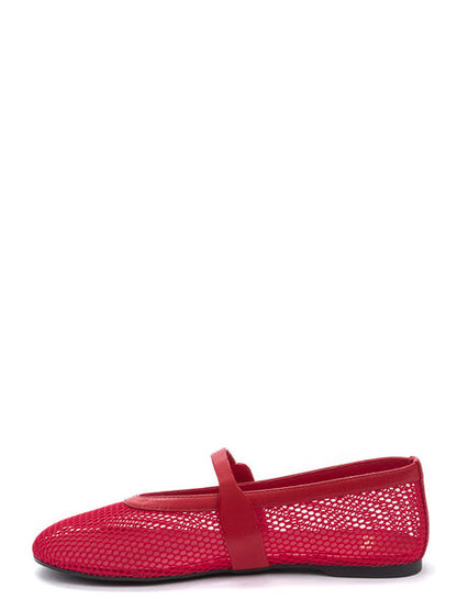 Red Mesh Flat with Strap