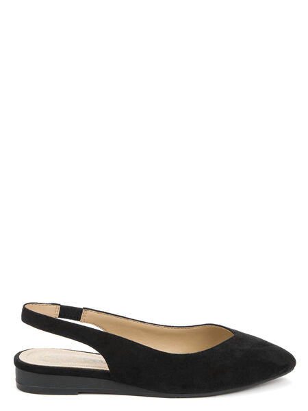 Black Suede Slingback Flats