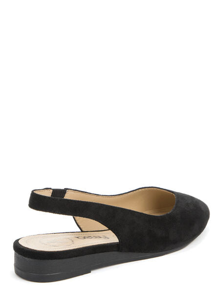 Black Suede Slingback Flats