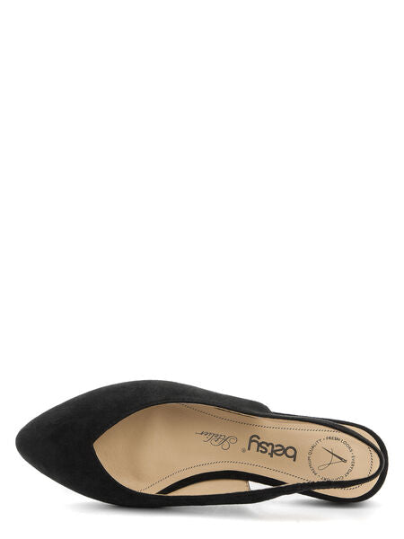 Black Suede Slingback Flats