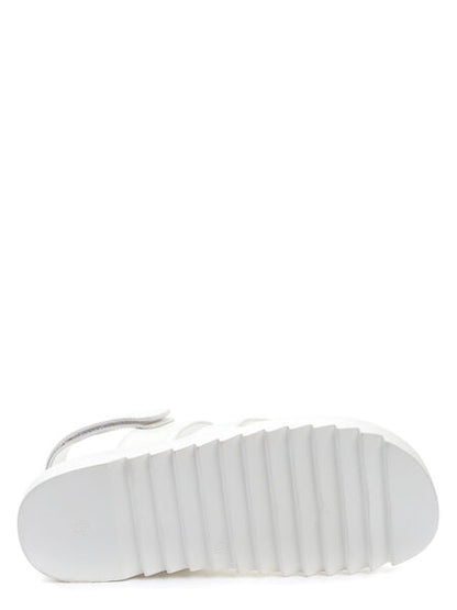 White Toe Sandal with Velcro Strap