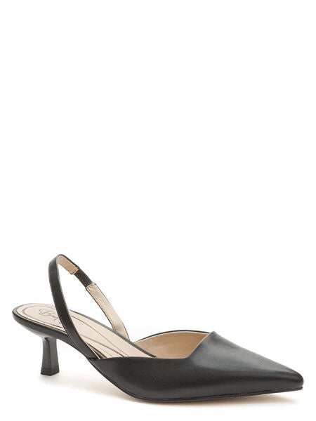 Black Kitten Heel Slingback Shoe