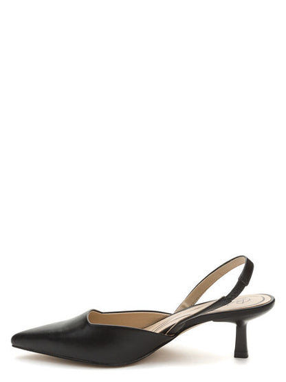 Black Kitten Heel Slingback Shoe