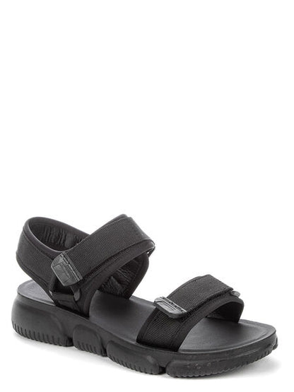 Black Sport Sandals with Adjustable Straps