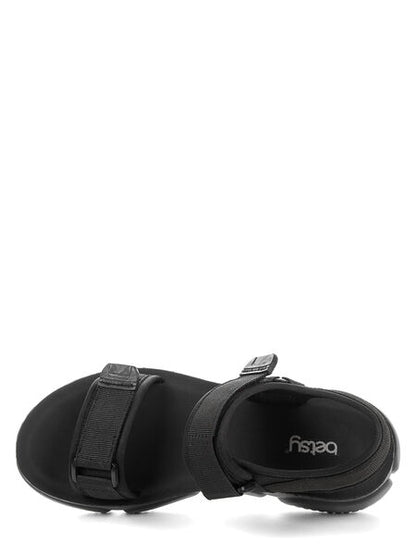 Black Sport Sandals with Adjustable Straps