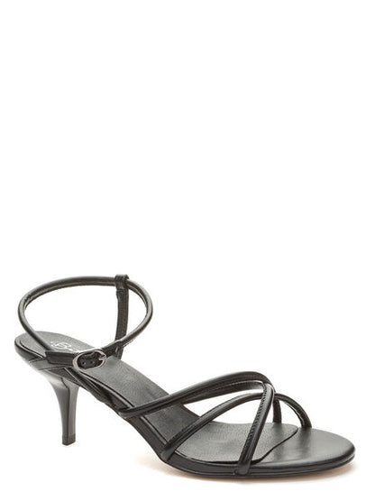 Black Strappy Sandals with Minimalist Design