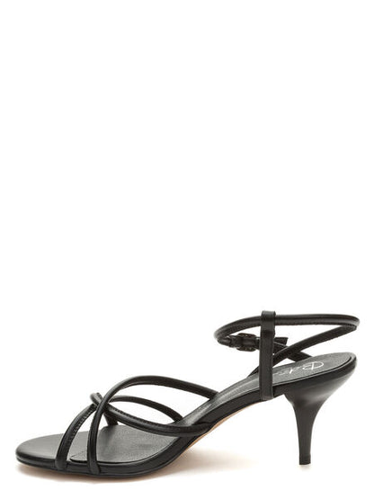Black Strappy Sandals with Minimalist Design