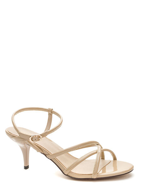 Beige Strappy Heeled Sandals