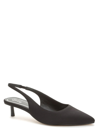 Black Slingback Kitten Heel