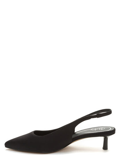 Black Slingback Kitten Heel