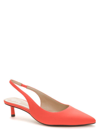 Coral Slingback Kitten Heel Pump