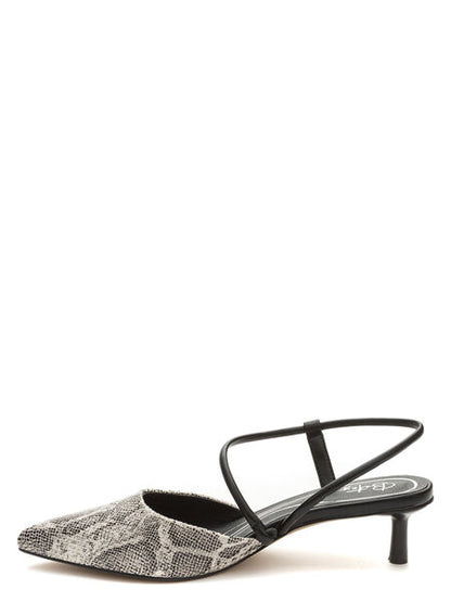 Snake Print Slingback with Pointed Toe
