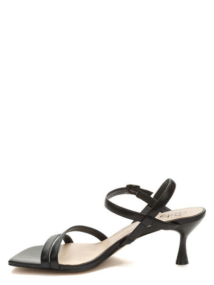 Black Strappy Dress Sandal with Buckle