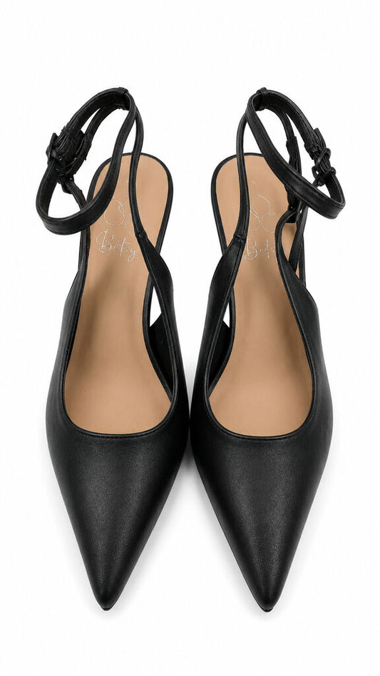 Ankle Strap Pump Nappa BLACK