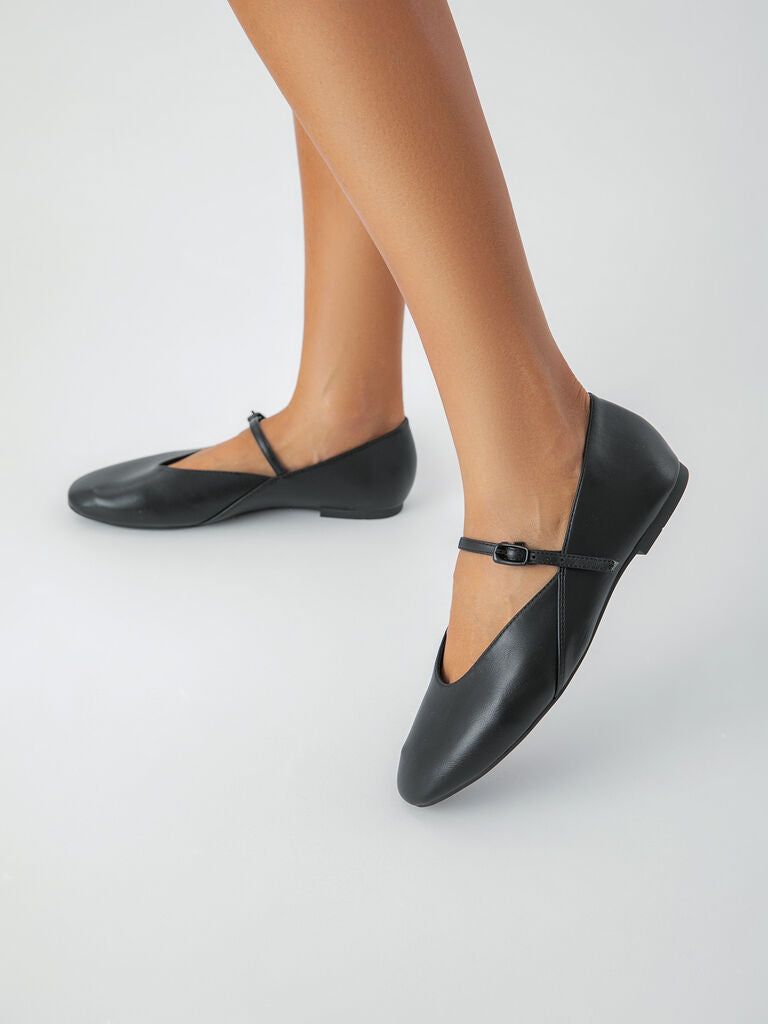 Mary Jane Shoe Nappa BLACK