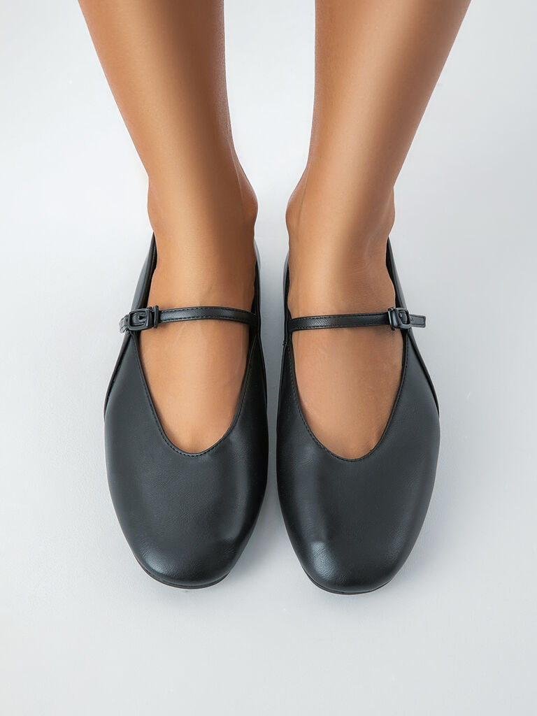 Mary Jane Shoe Nappa BLACK