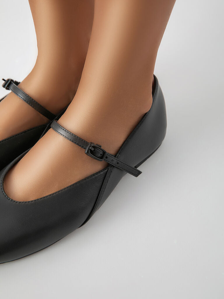 Mary Jane Shoe Nappa BLACK