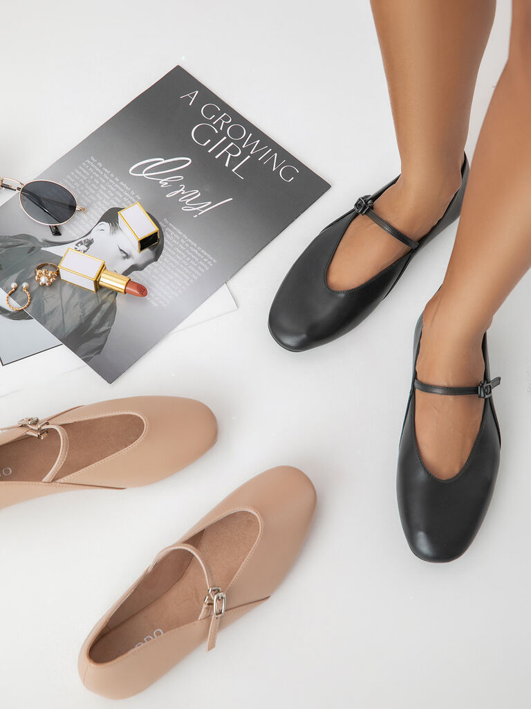 Mary Jane Shoe Nappa BLACK