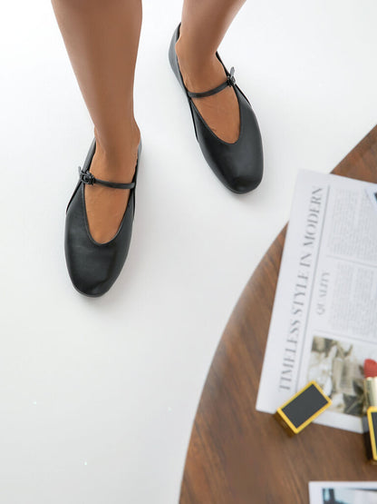Mary Jane Shoe Nappa BLACK