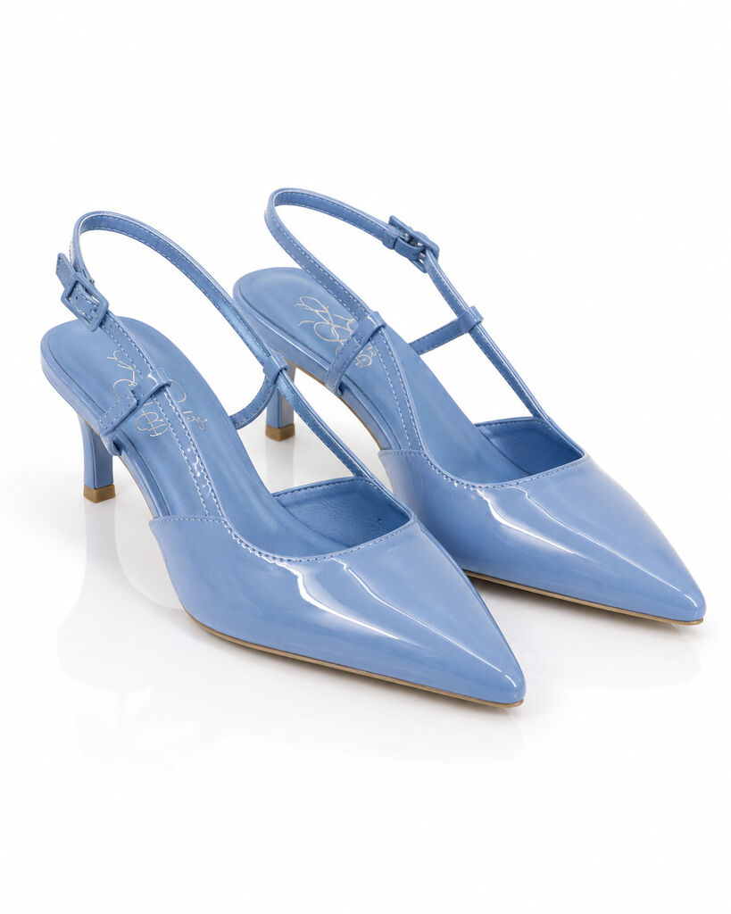 Sling-Back Patent BLUE