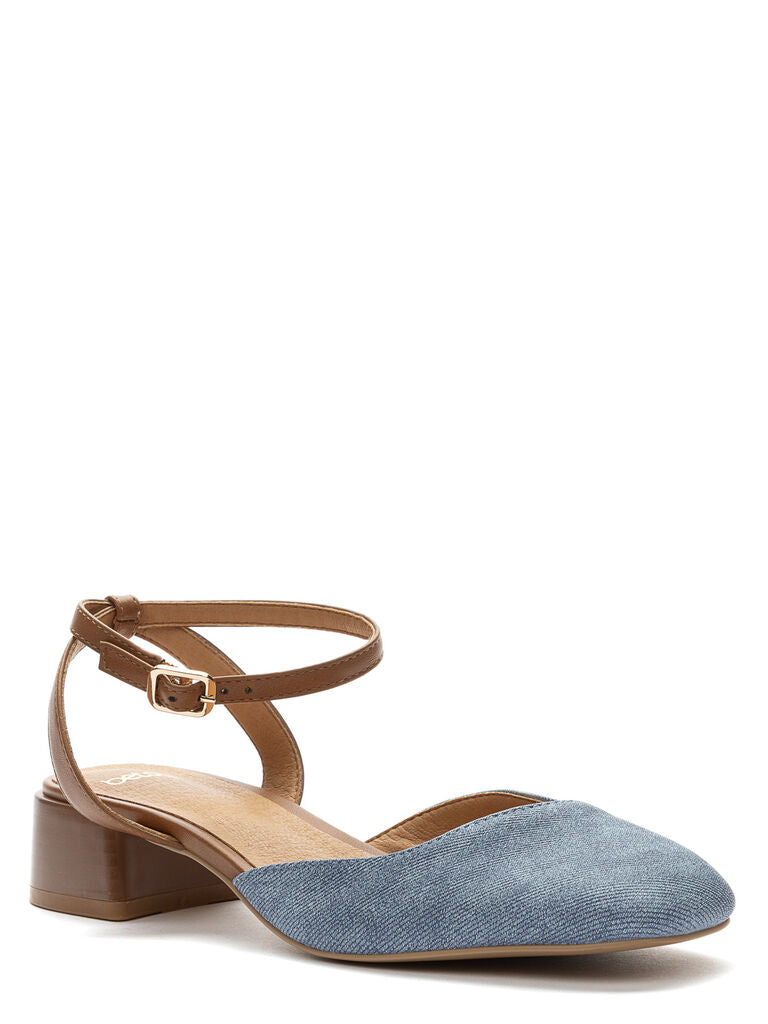 Sling-Back Jeans BLU/BRW
