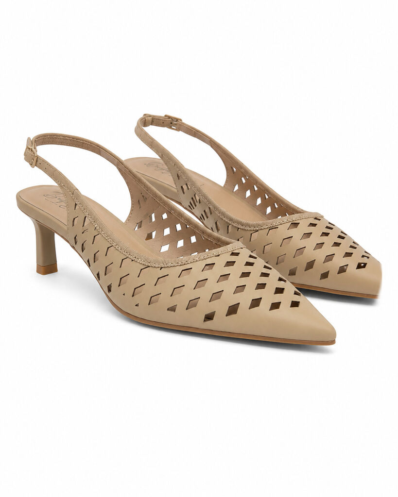 Sling-Back Nabuk L.BEIGE